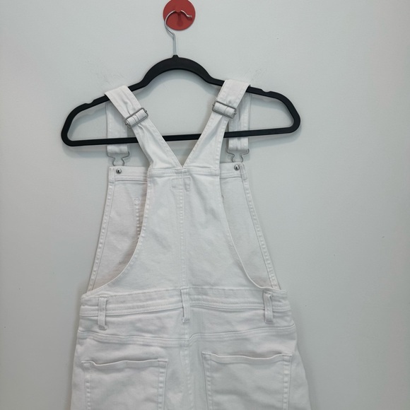 AG Adriano Goldschmied  Jeans White Denim Kaitlin Mini Skirt Overalls Denim M - Picture 4 of 13